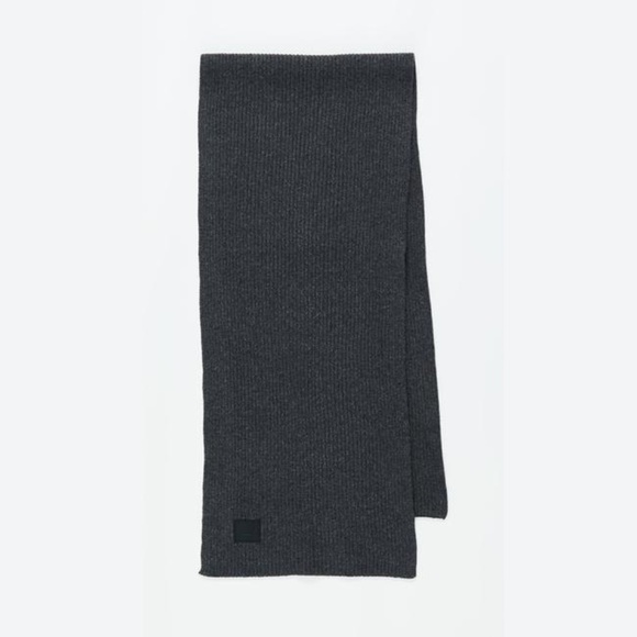 Acne Studios Bansy N Face  wool Scarf  Charcoal OS - Picture 4 of 5